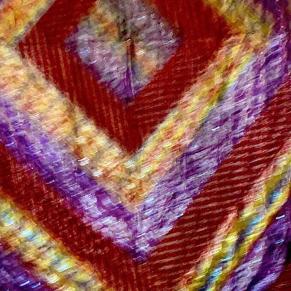 vintage euc cashmere & silk antique silk multilayered thick gold leaf oversized! - Picture 6 of 17